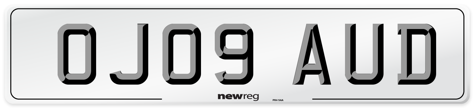 OJ09 AUD Number Plate from New Reg